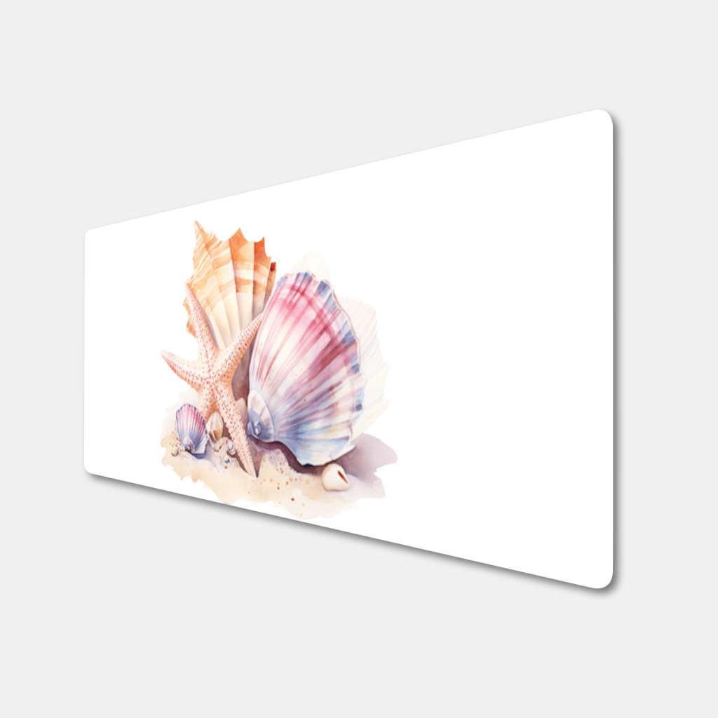 Suluboya Sahil Deniz Kabukları Mouse Pad