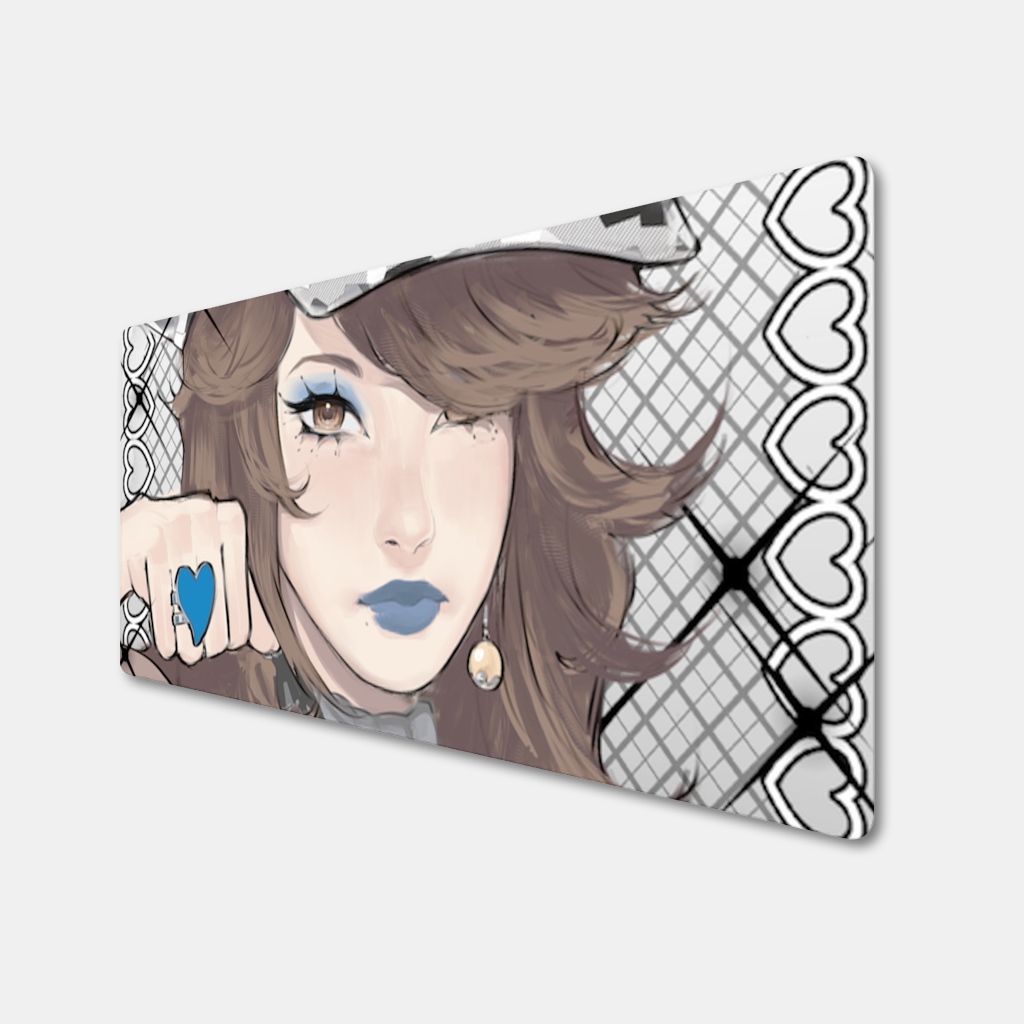blue heart Mouse Pad