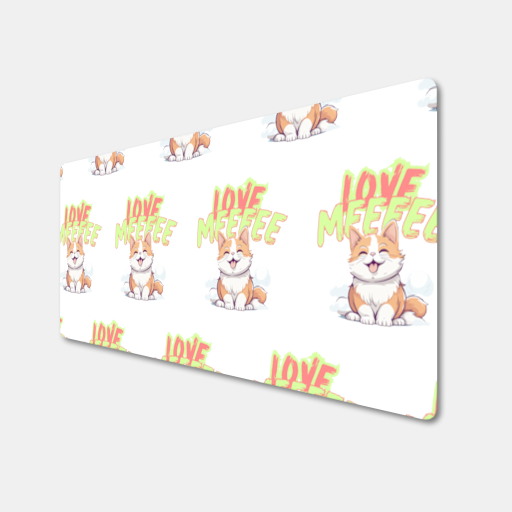 Cute Orange Cat Love Me Mouse Pad