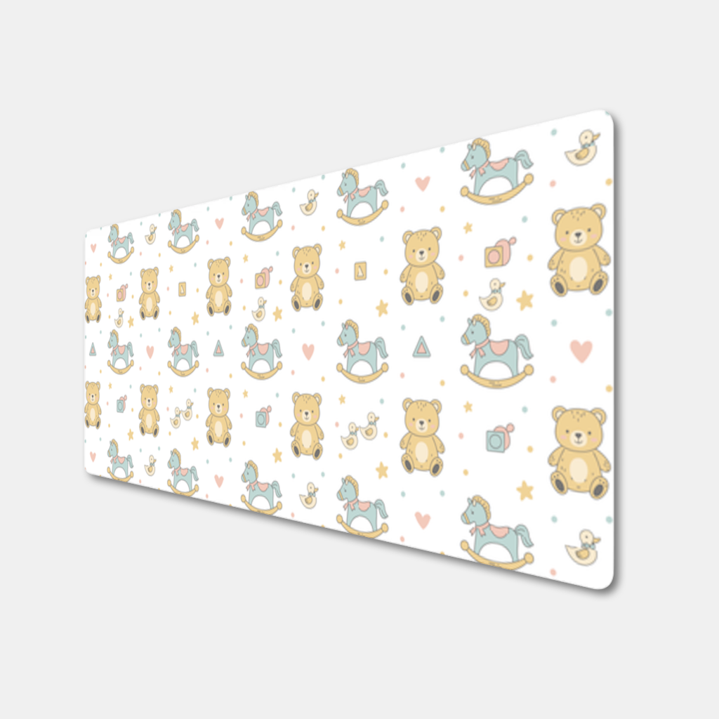 Cute Toy Pattern Kids Background Mouse Pad