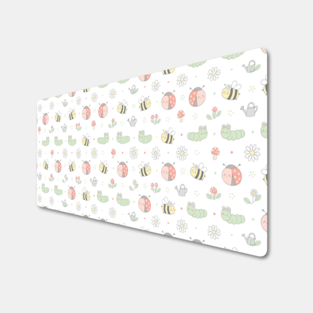 Cute Garden Bugs Pattern Mouse Pad