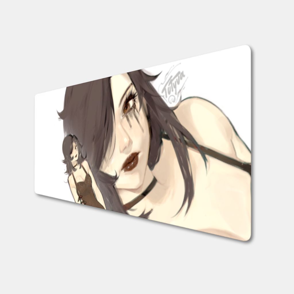 Goth Anime Girl Mouse Pad
