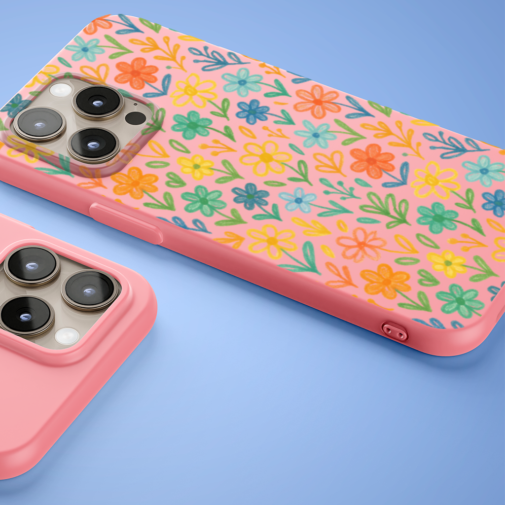 Colorful Boho Wildflowers iPhone 15 Pro Case