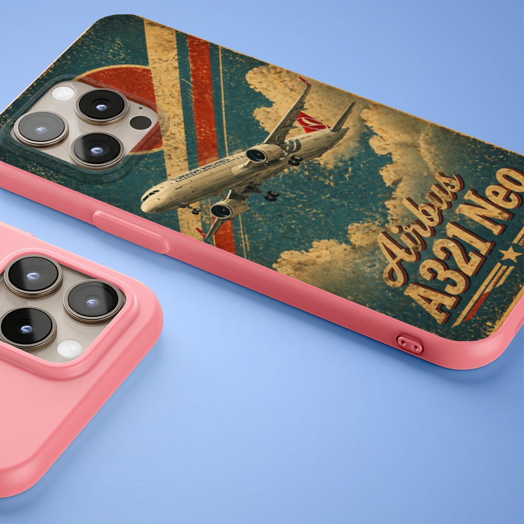 Airbus A321 Neo Turkish Airlines Retro iPhone 15 Pro Case