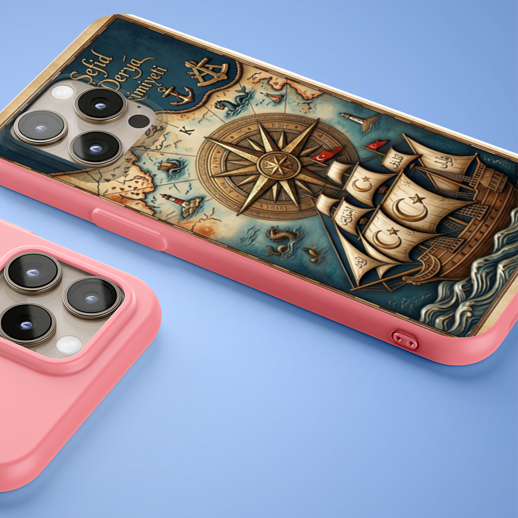 Vintage Ottoman Navy Compass Phone Case iPhone 15 Pro Case