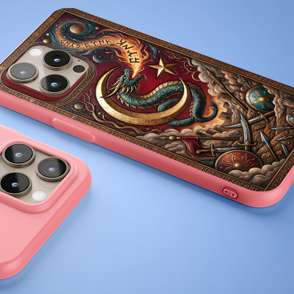 Mythical Dragon  Crescent Phone Case iPhone 15 Pro Case