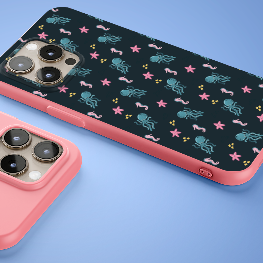 Cute Sea Creatures iPhone 15 Pro Case