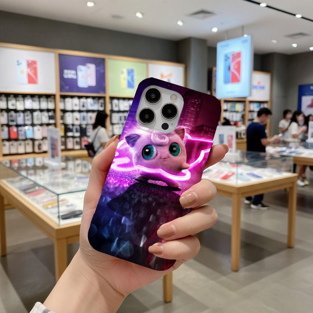 Cyberpunk Pink Fluffy Creature iPhone 16 Pro Case