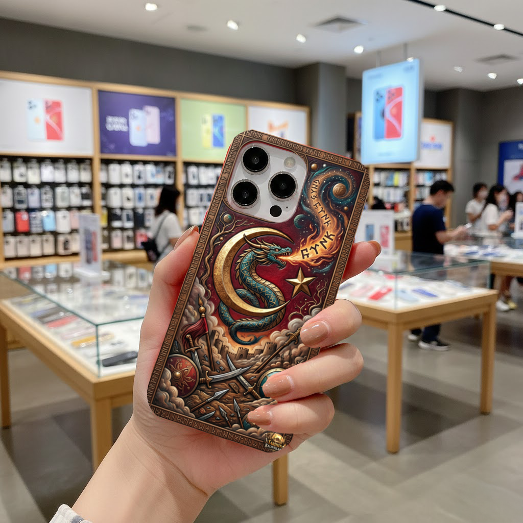 Mythical Dragon  Crescent Phone Case iPhone 16 Pro Case