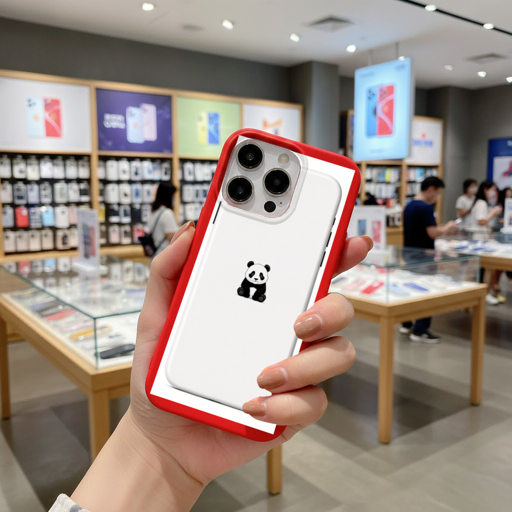 Minimalist Panda Phone Case iPhone 16 Pro Case