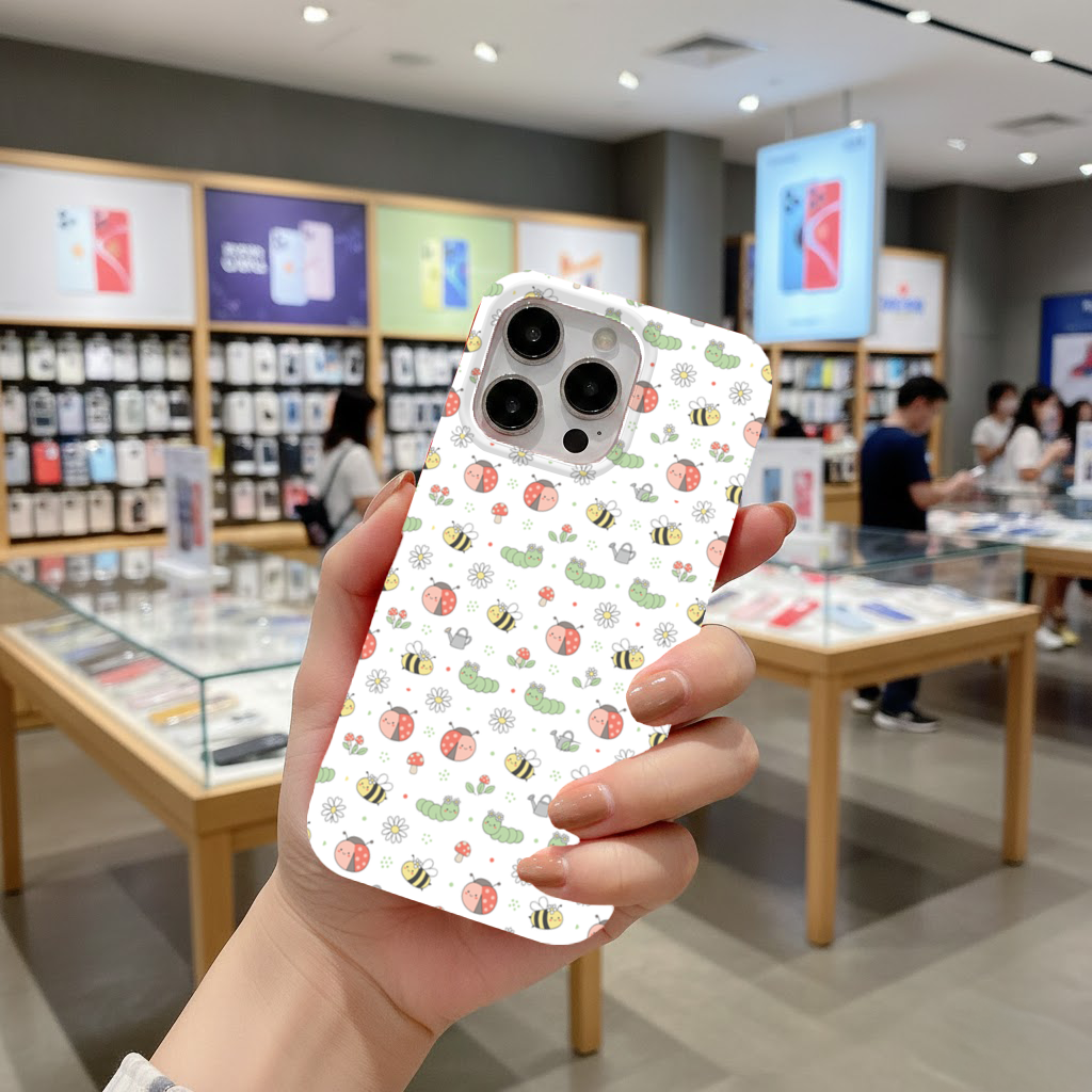 Cute Garden Bugs Pattern iPhone 16 Pro Case