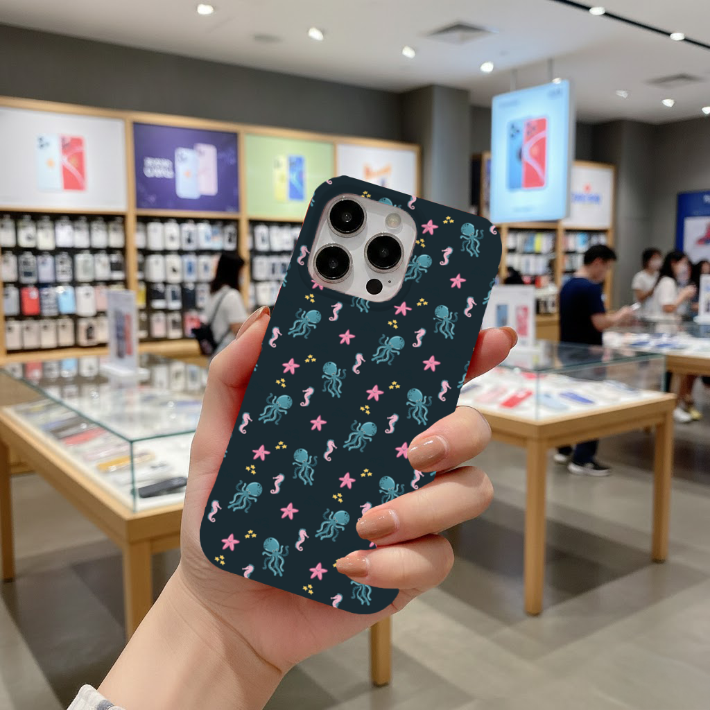 Cute Sea Creatures iPhone 16 Pro Case