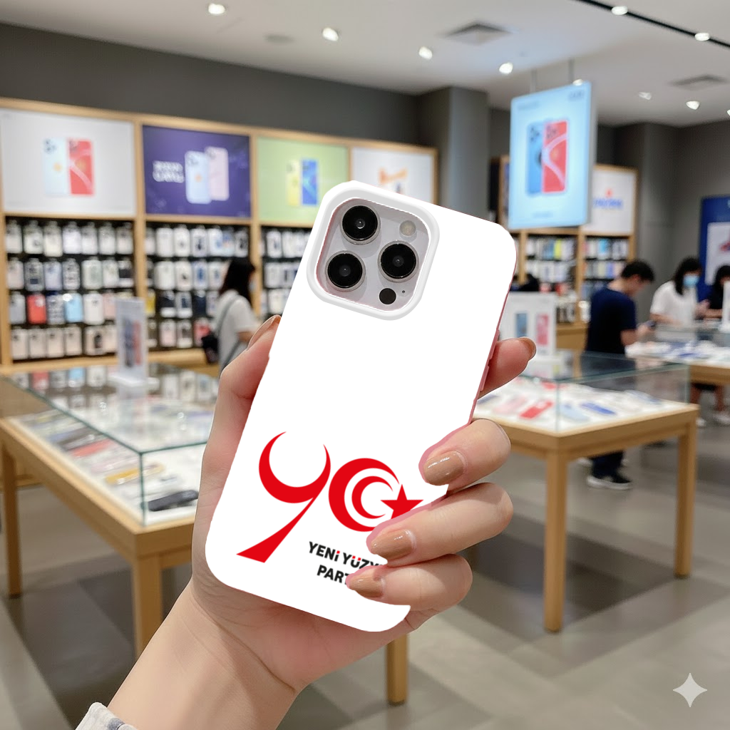 Beyaz Zemin Üzerinde Yeni Yüzyıl Partisi Logosu iPhone 16 Pro Kılıfı