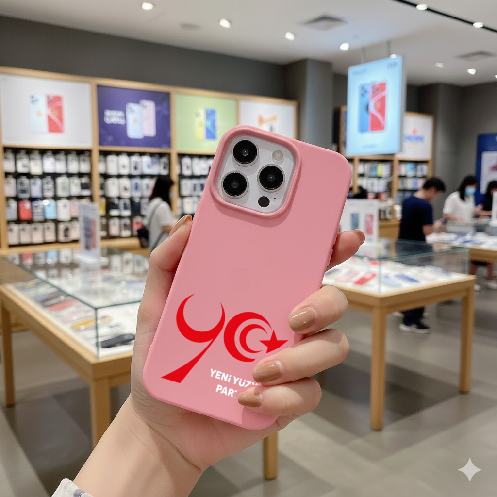 Şeffaf Zemin Üzerinde Yeni Yüzyıl Partisi Logosu iPhone 16 Pro Kılıfı