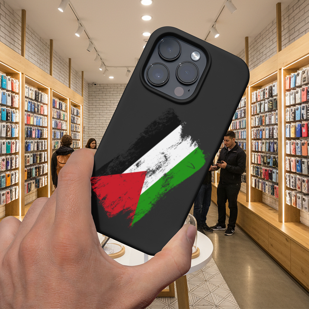 Palestine Resistance Flag Brush Stroke iPhone 16 Pro Case