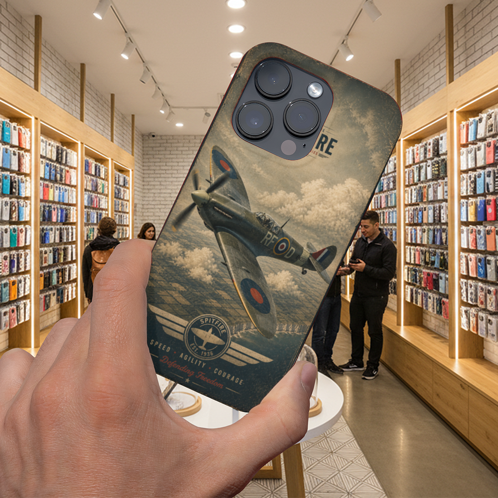 Spitfire Fighter Plane Retro iPhone 16 Pro Case