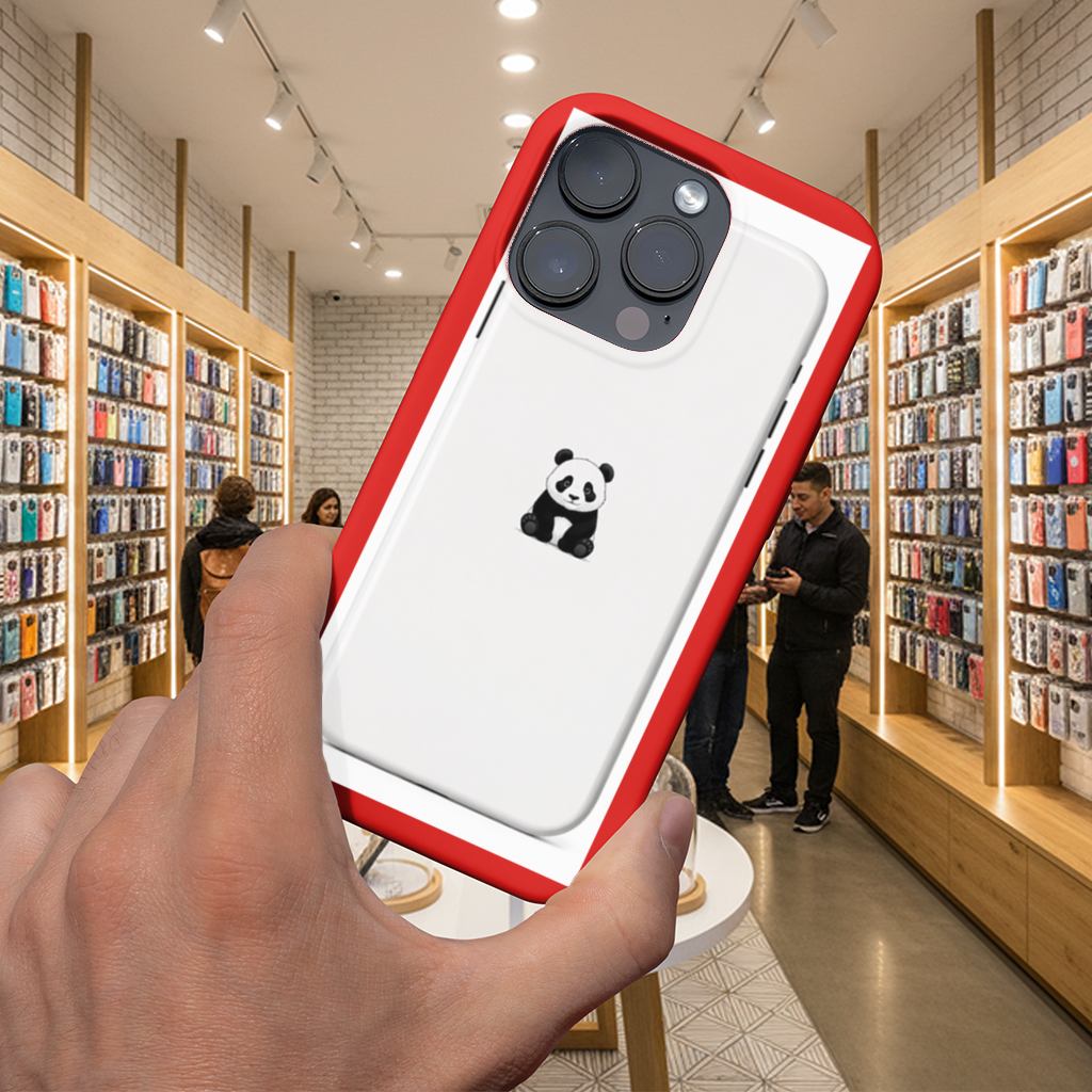 Minimalist Panda Phone Case iPhone 16 Pro Case