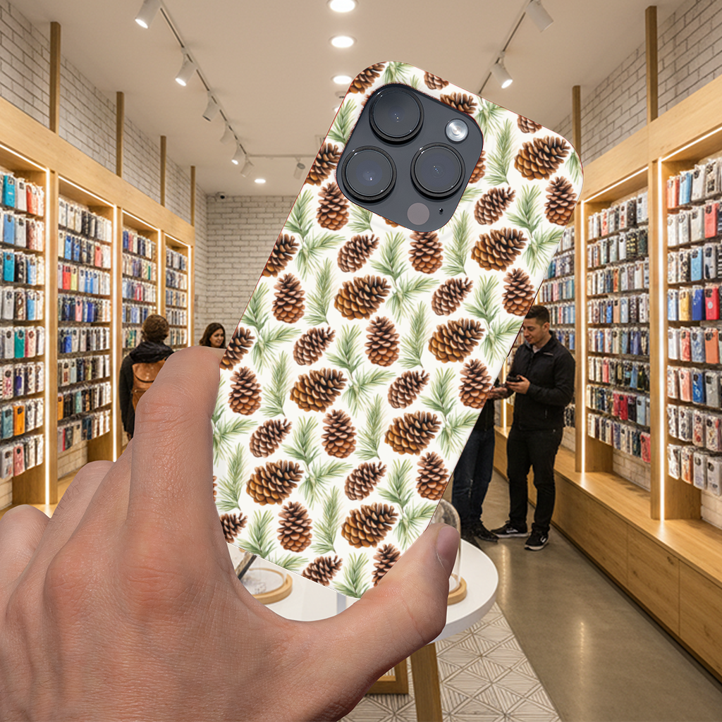 Pinecone Pattern Nature Background iPhone 16 Pro Case