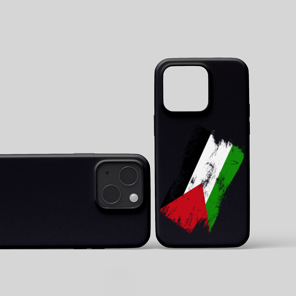 Palestine Resistance Flag Brush Stroke iPhone 15 Case