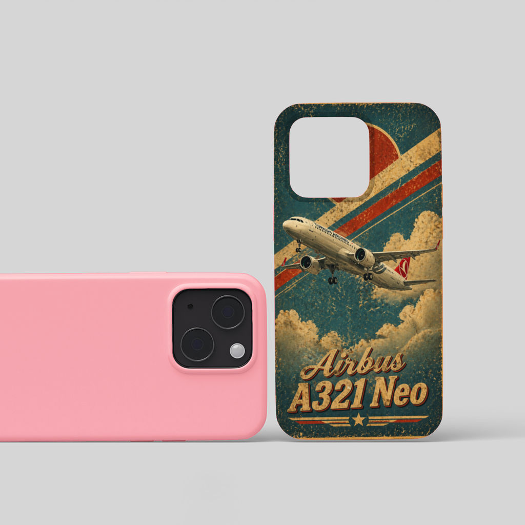 Airbus A321 Neo Turkish Airlines Retro iPhone 15 Case