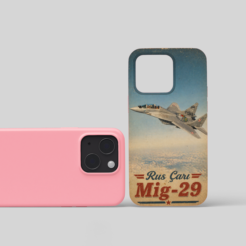 Russian Tsar Mig-29 Fighter Jet Retro iPhone 15 Case
