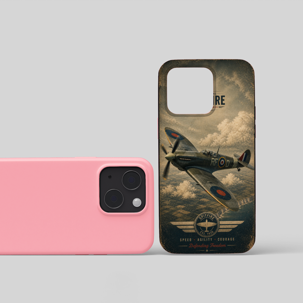 Spitfire Fighter Plane Retro iPhone 15 Case