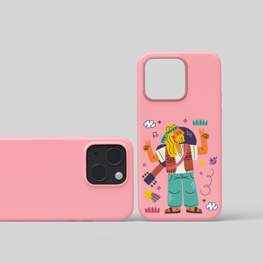 Retro Hippie Character iPhone 15 Case