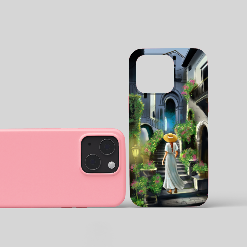 Journey Through Time The Tale of Flowery Streets iPhone 15 Case