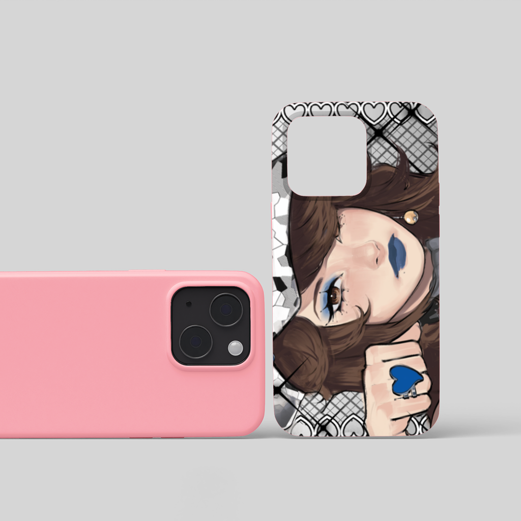 blue heart iPhone 15 Case