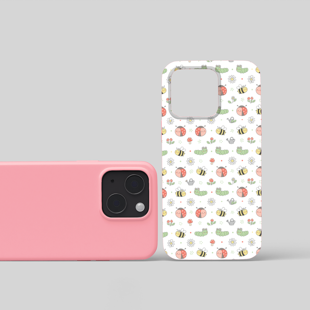 Cute Garden Bugs Pattern iPhone 15 Case