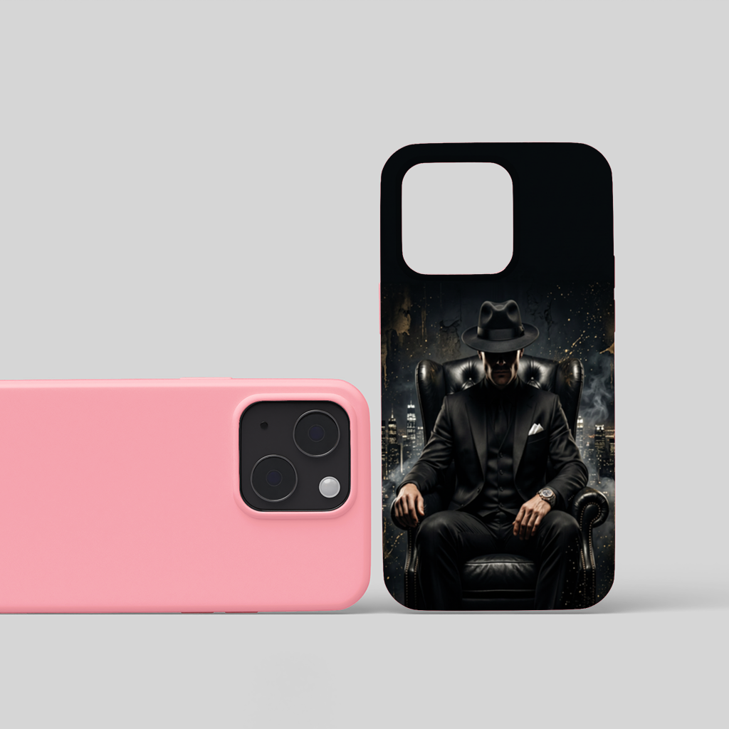 Mafia Boss Dark City Portrait iPhone 15 Case