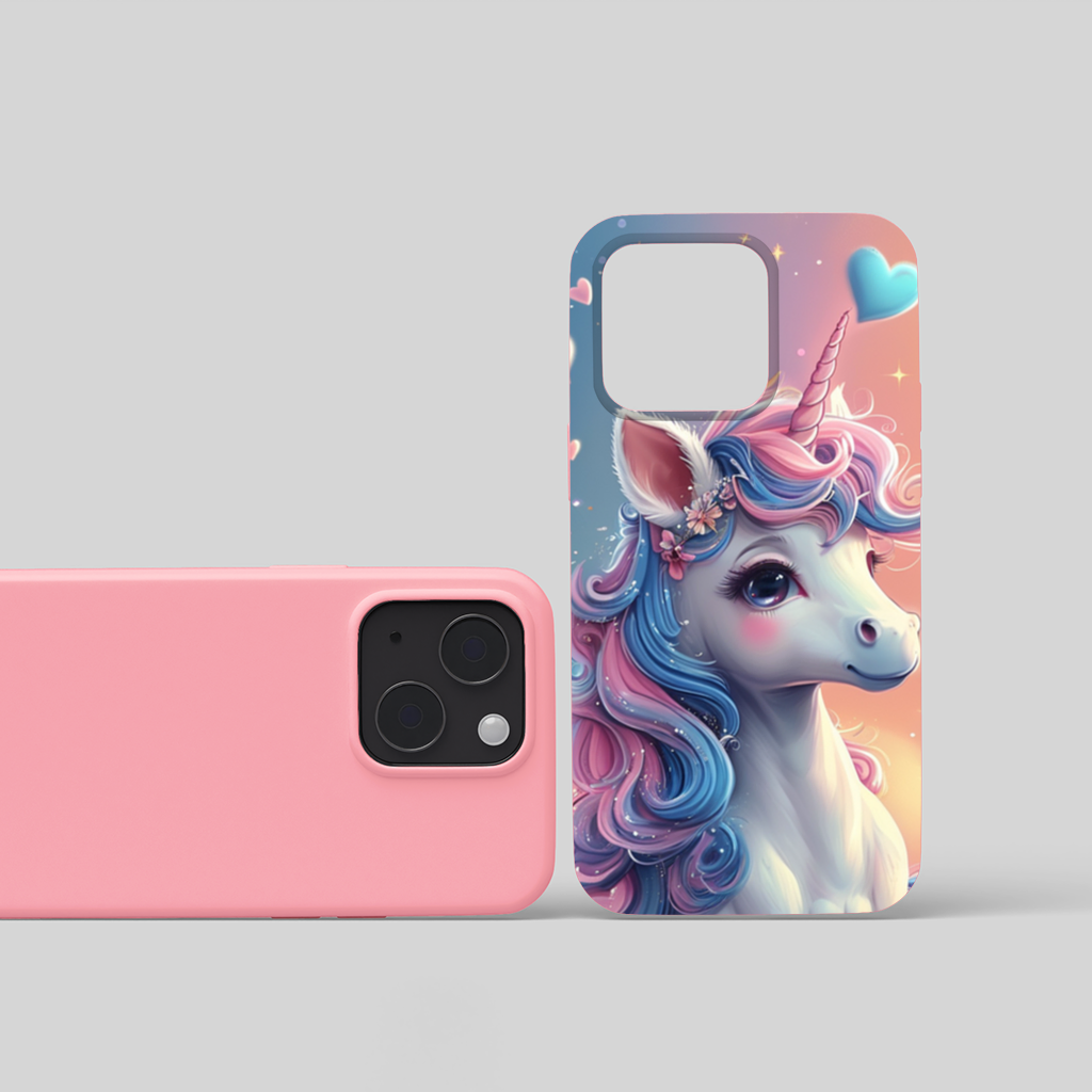 Pastel Kawaii Unicorn Wallpaper iPhone 15 Case