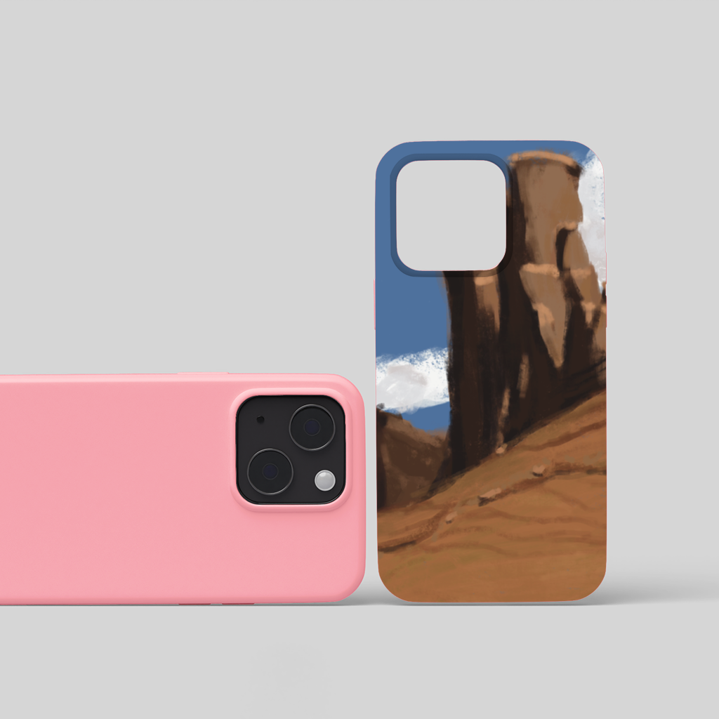 Desert Monolith Stylized Environment Concept Phone Case iPhone 15 Case