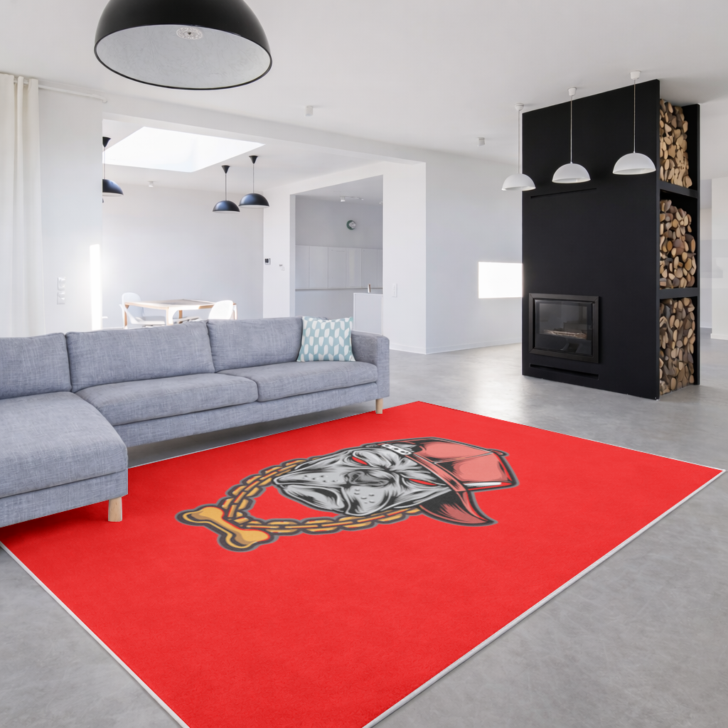Hip Hop Style Gangster Dog Illustration Living room carpet