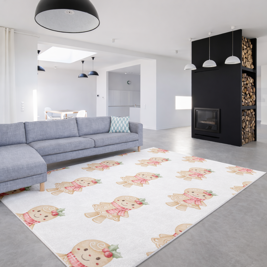 Cute Gingerbread Cookie Character Living room carpet