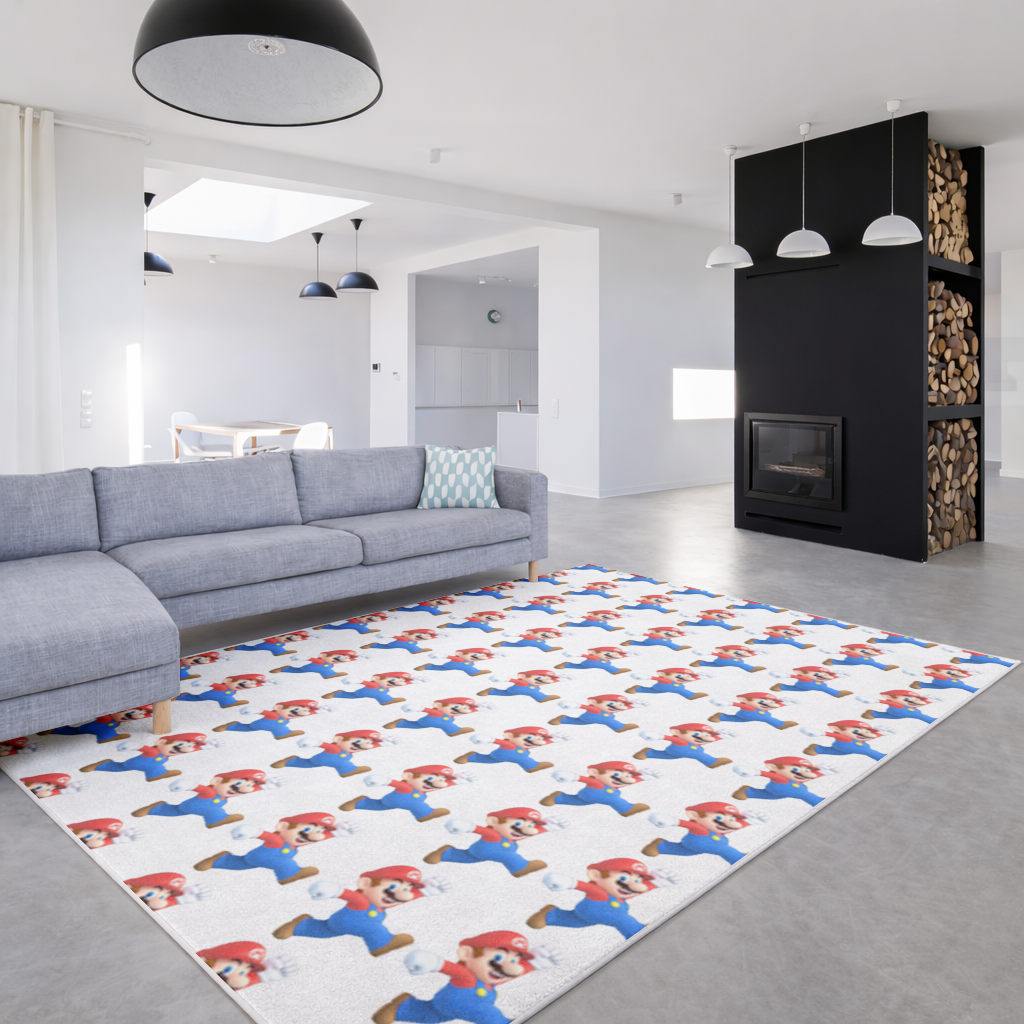Retro Pixel Hero Design Living room carpet