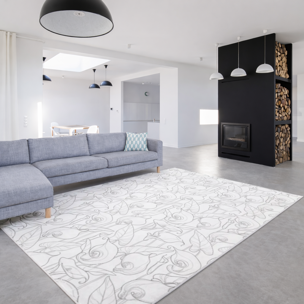 Calla Lily Sketch Living room carpet