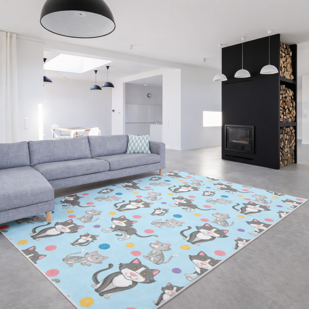 cat repeat pattern Living room carpet