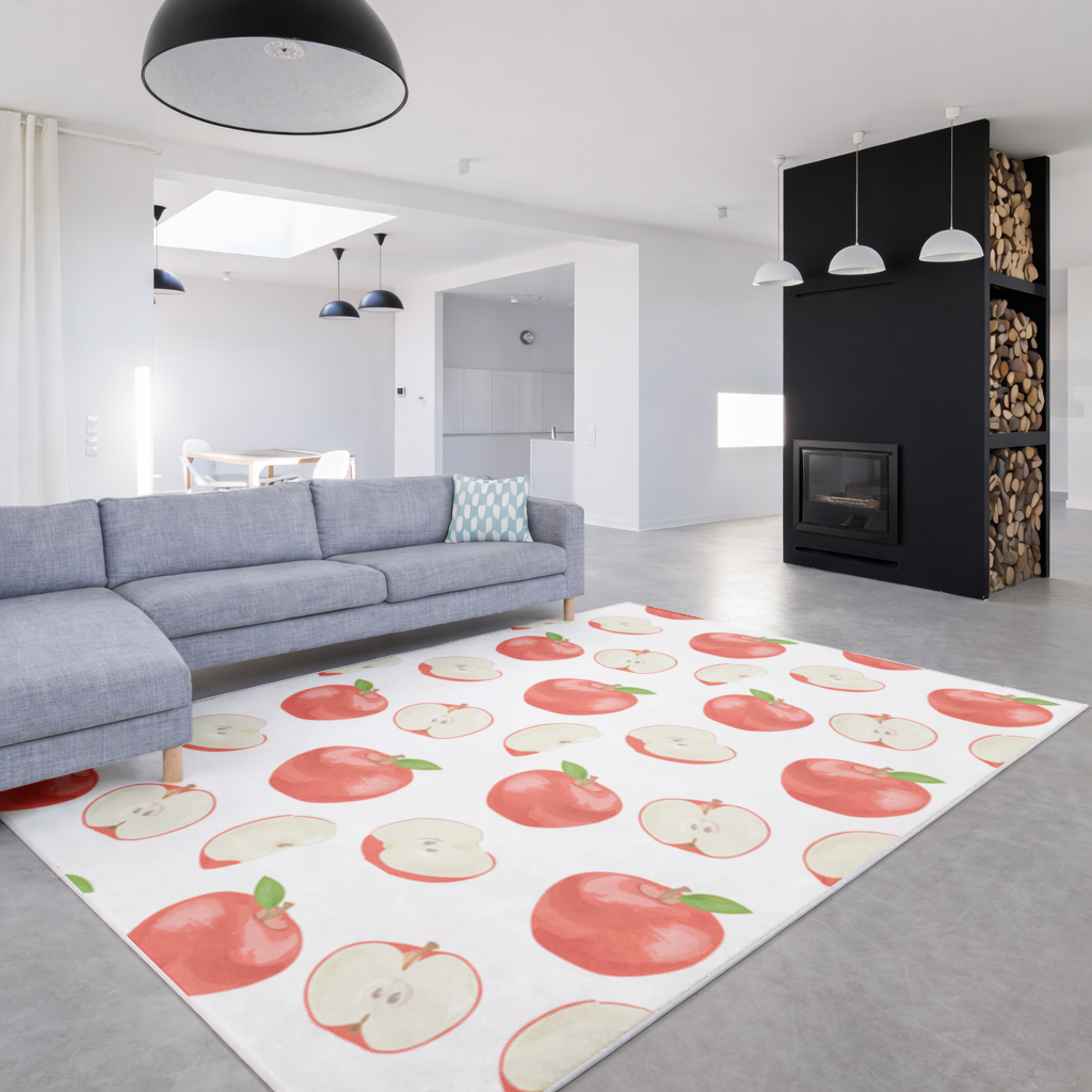 Red Apple Slices Living room carpet