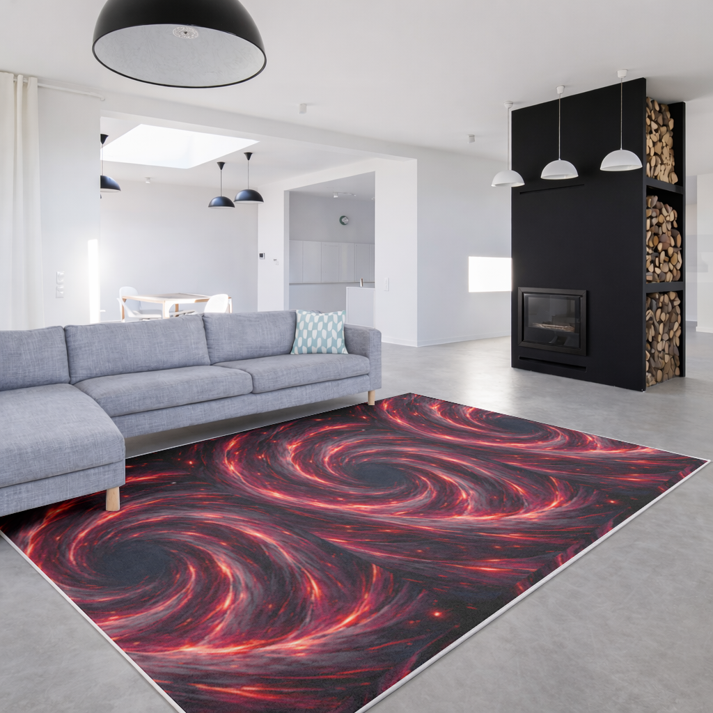 Uchiha Brothers Eternal Black Flames of Amaterasu Living room carpet