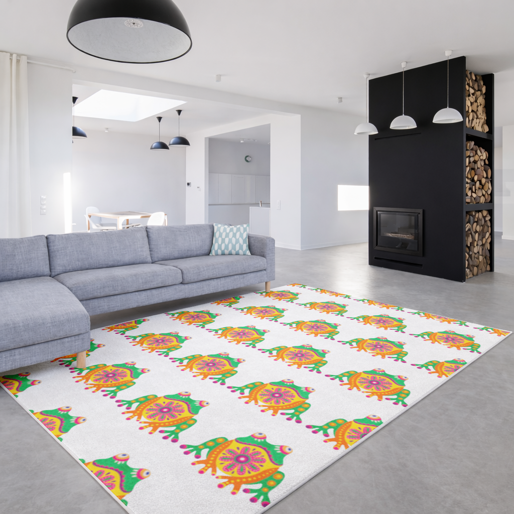 Mexican Alebrije Frog Living room carpet