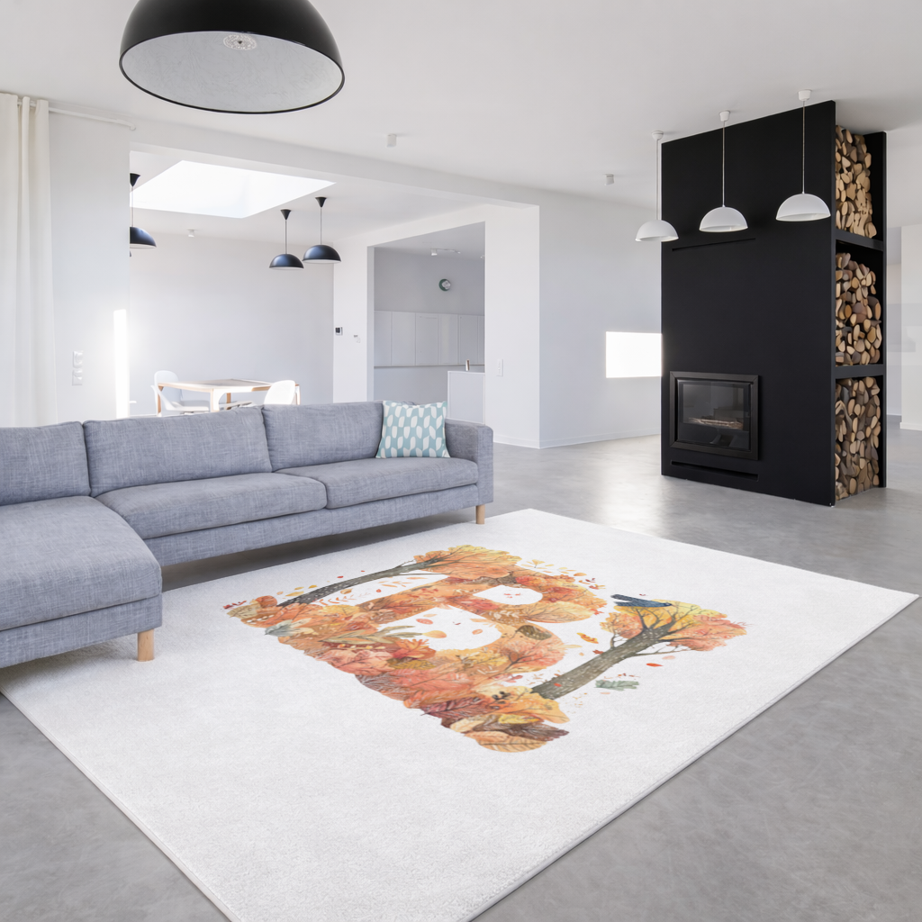 Fall Foliage Letter B Living room carpet