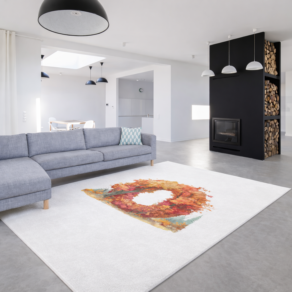 Autumn Leaf Letter O Living room carpet