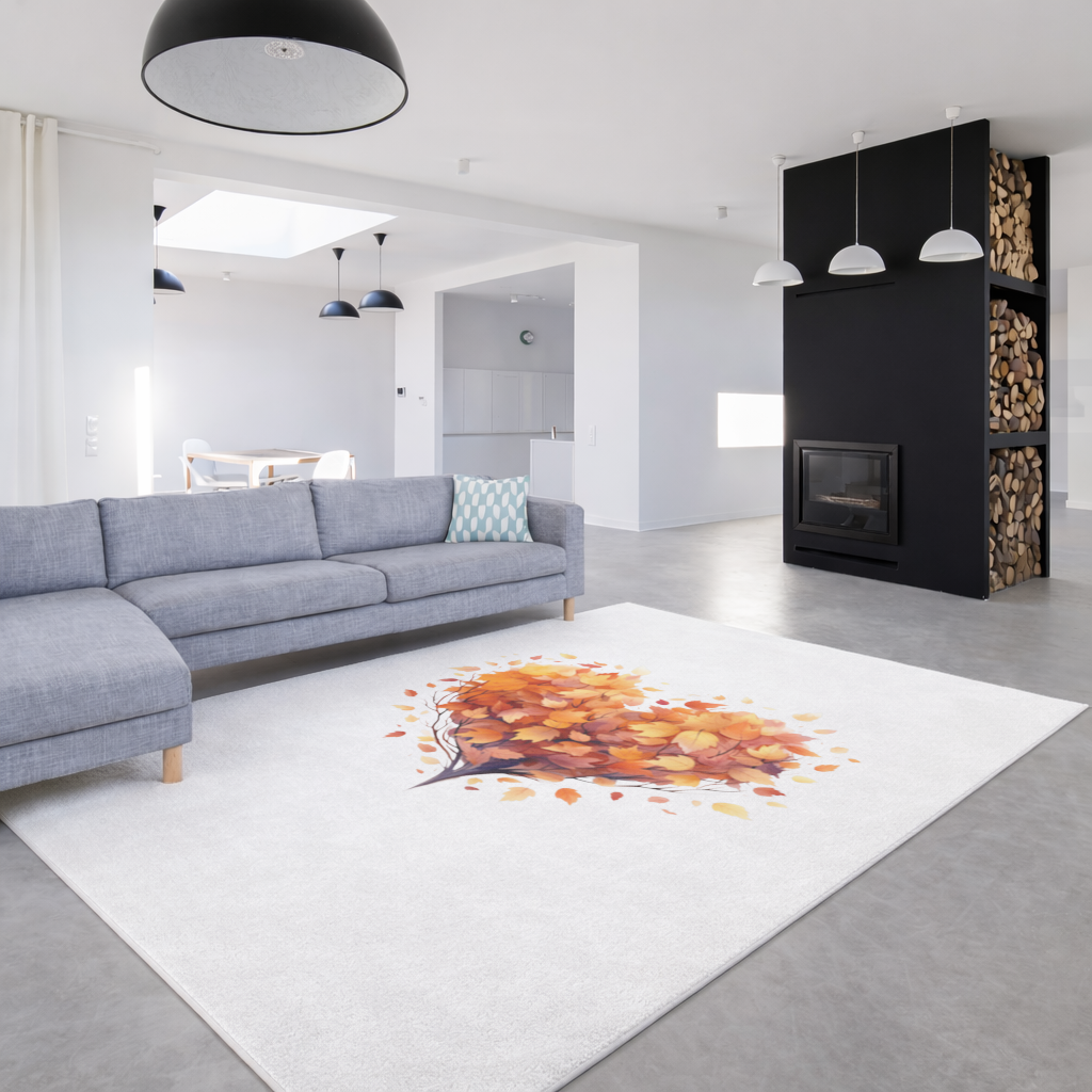 Autumn Leaf Heart Living room carpet