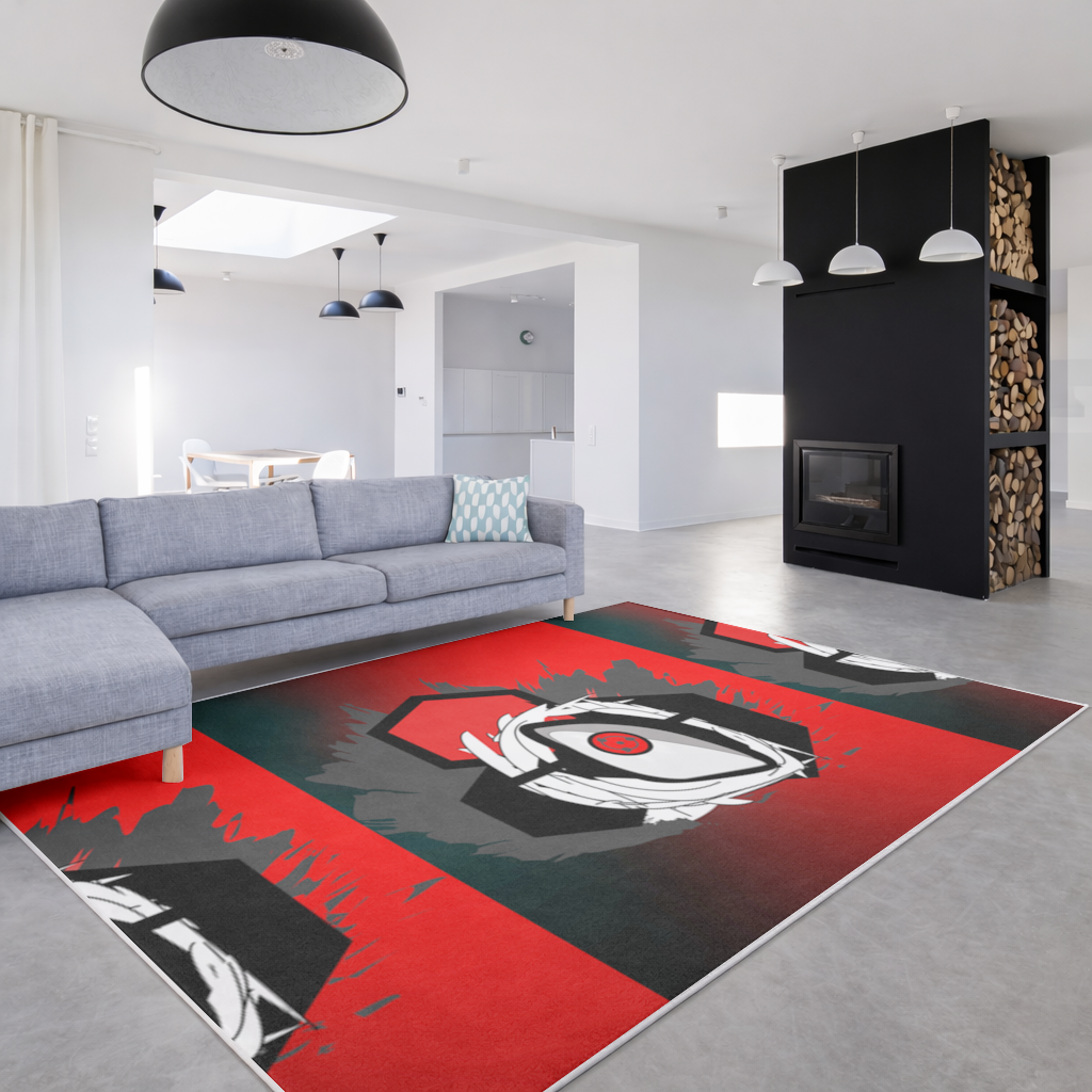 Mystic Red Eye Hexagon Living room carpet