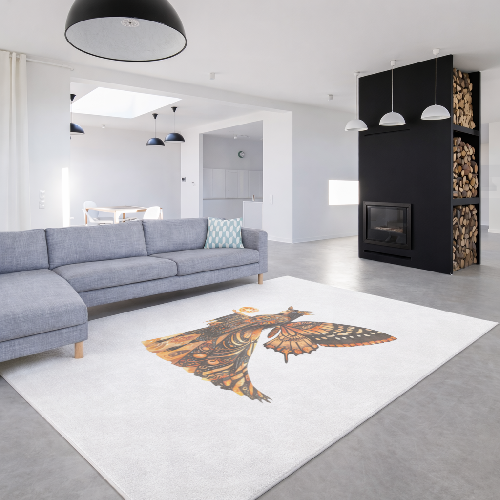 Monarch Butterfly Winged Goddess Living room carpet