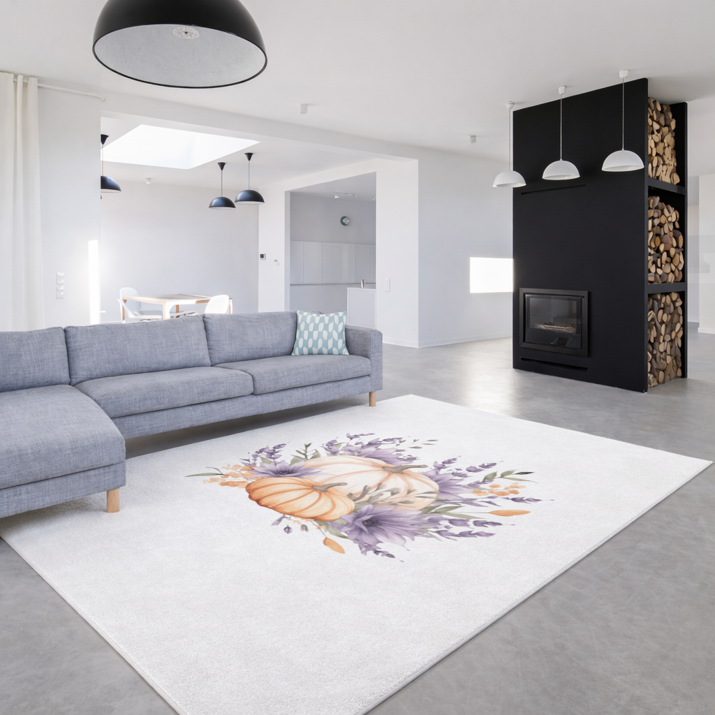 Lavanta ve Balkabağı Sonbahar Buketi Salon Halısı