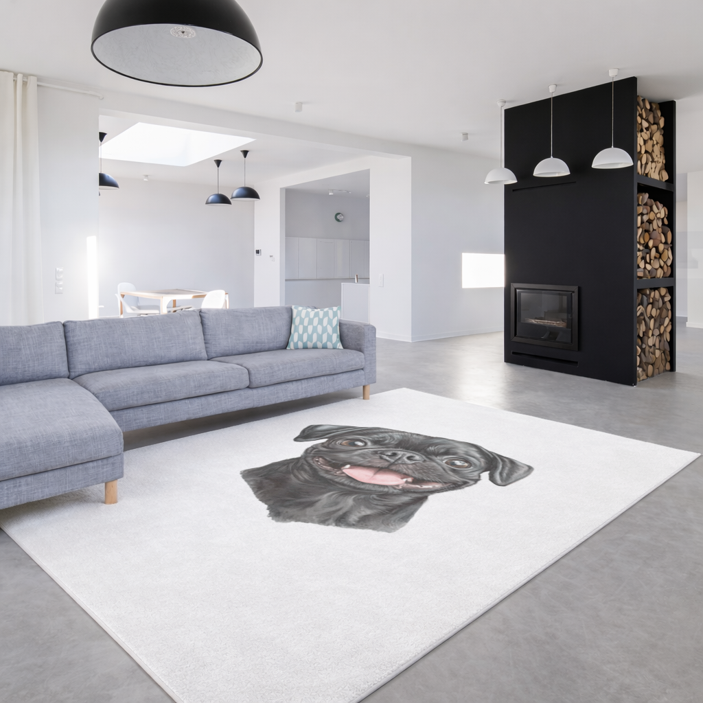 Happy Black Pug Face 