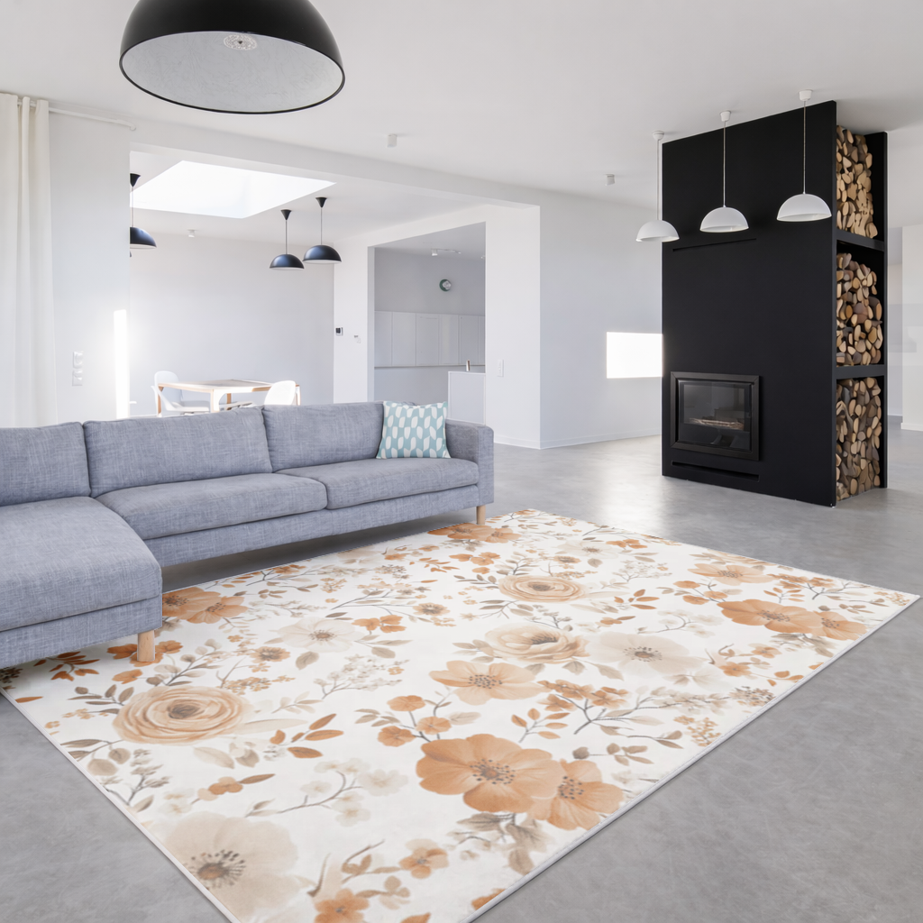 Terracotta Vintage Rose Living room carpet