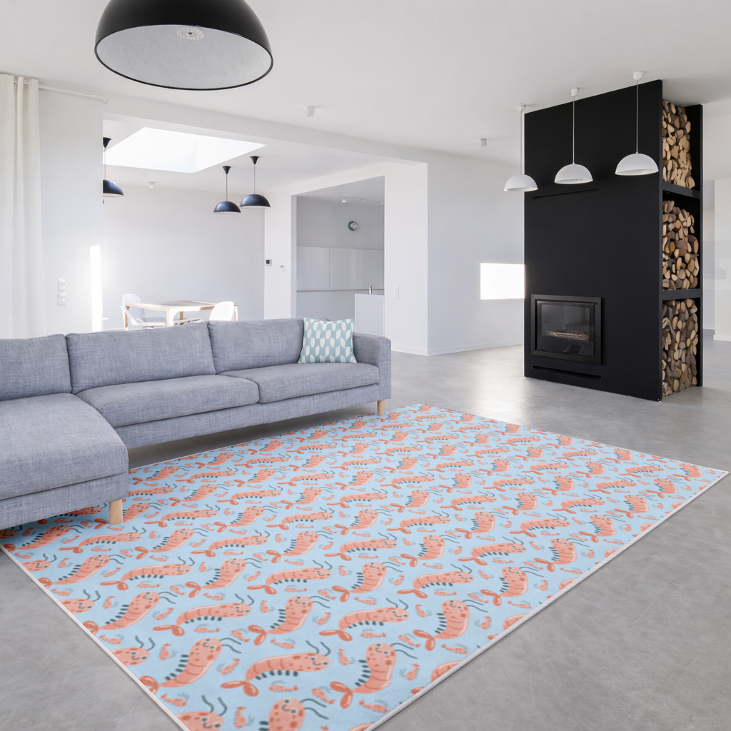 Cute Shrimps Living room carpet